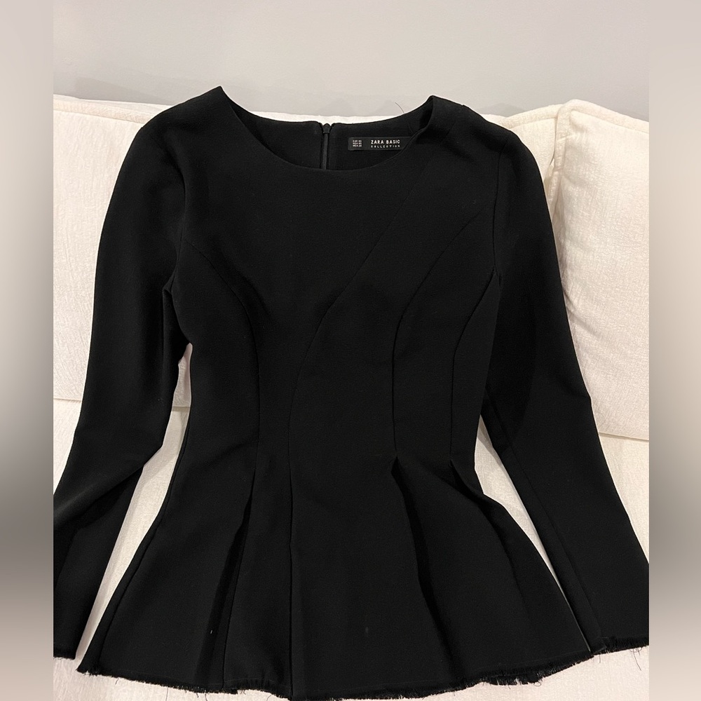Black peplum top